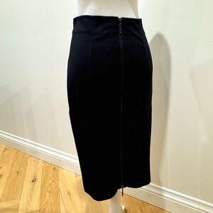 MS Black Midi Skirt with full length back zipper Size 6